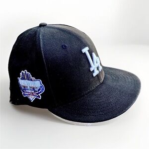 L.A. Dodgers MLB 40th Anniversary 1962-2002 Black New Era 7 3/8 Fitted Hat